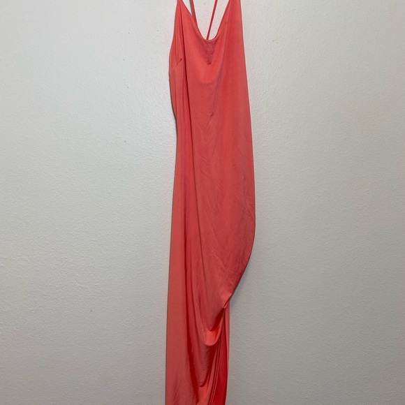 Fashion Nova - mere a Cross back Midi Dress: Coral - Picture 3 of 6